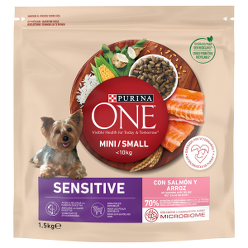 Kuivtoit koerale lõhe/riis Delicate Mini, PURINA ONE, 1,5 kg