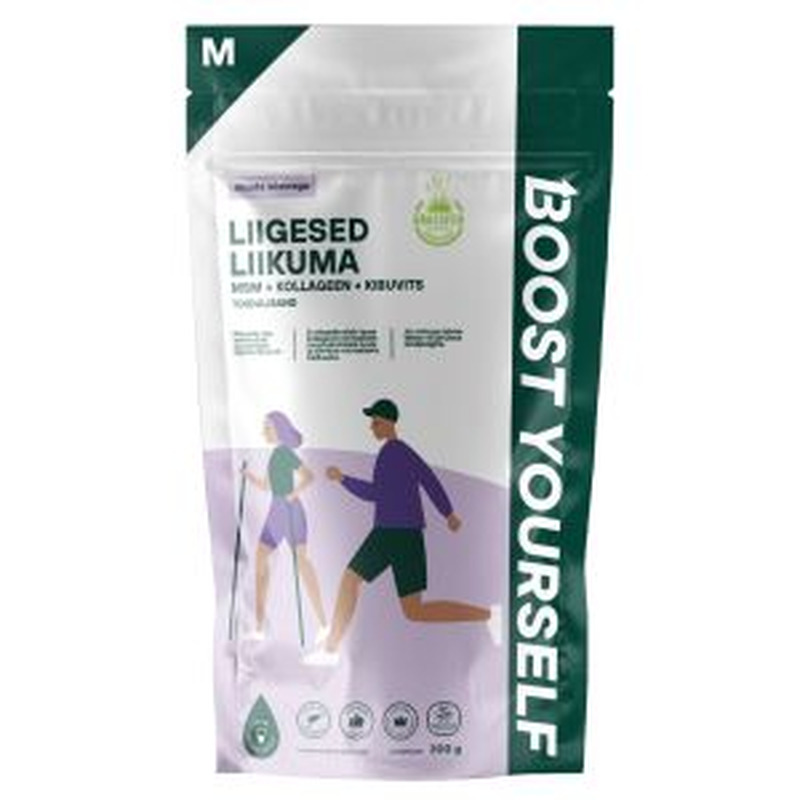 Boost Yourself Toidulisand Liigesed liikuma kollageen+MSM+kibuvits 300g mustsõstra