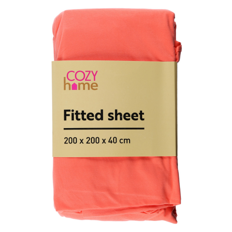 Kummiga voodilina Cozy home 200x200x40cm SS25